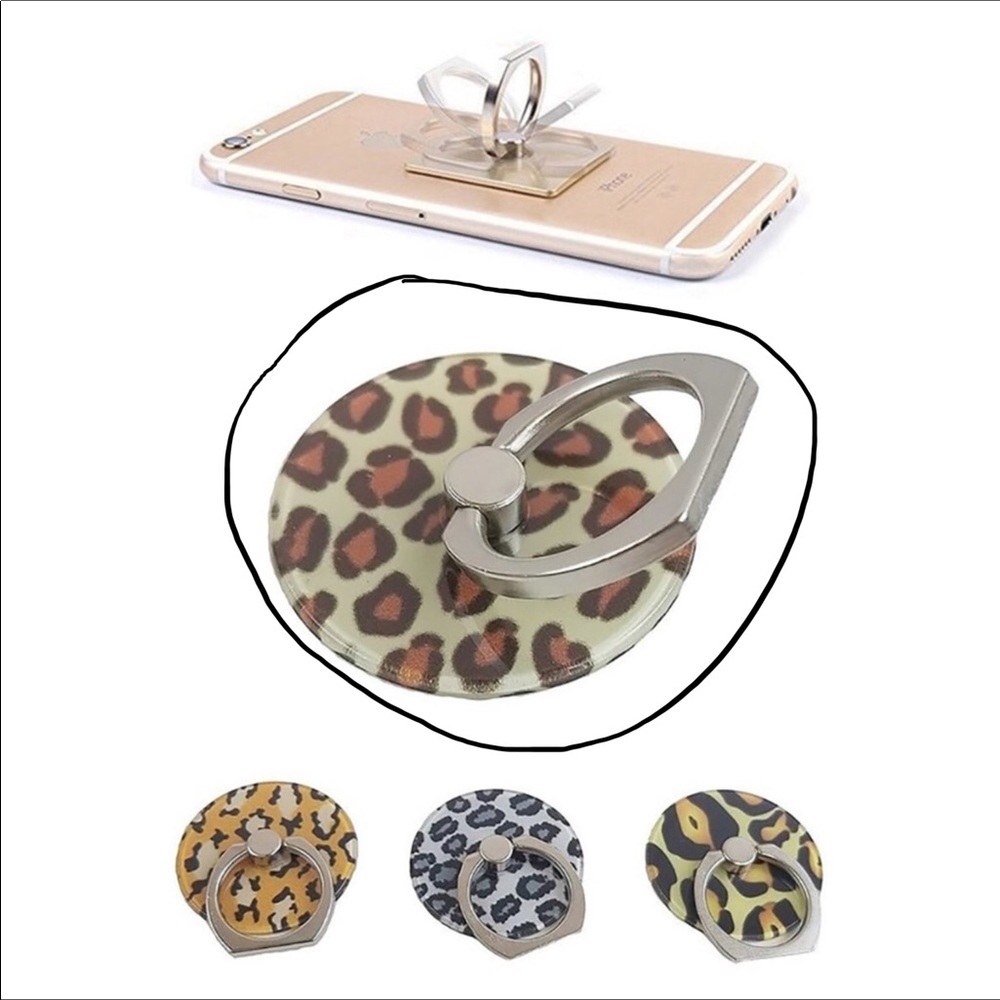 🧡Animal print phone ring kickstand, reuseable🧡